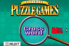 Ultimate Puzzle Games title screen for GameBoy Advance